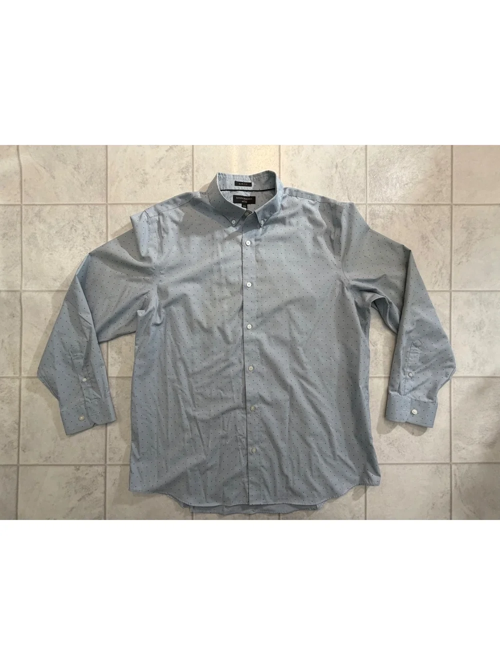 Banana Republic gray slim fit dress shirt